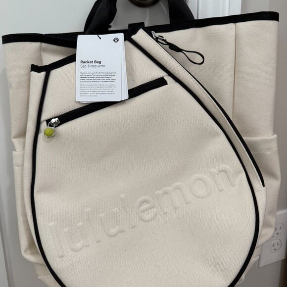 Lululemon Racket Bag 19L in Natural/Black - Picture 9 of 12